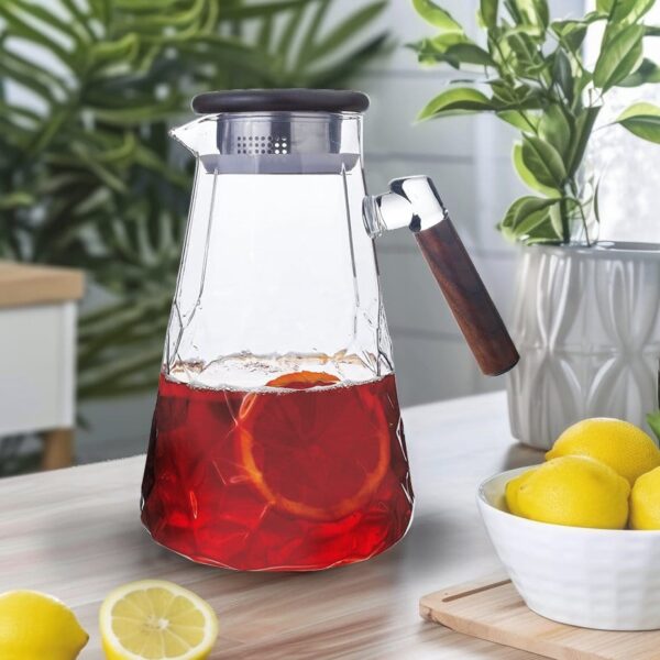 Paçi Touch 1800 ml Akasya Kapaklı Cam Sürahi