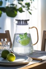PAÇİ 1500 ML Metal Kapaklı Altın Kulplu Cam Sürahi