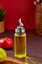 Cooker 300 ml Cam Yağdanlık Şeffaf Akıtmaz Başlıklı