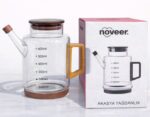 Noveer NOR2174 Akasya Ahşap Detaylı Cam Yağdanlık 600 ml
