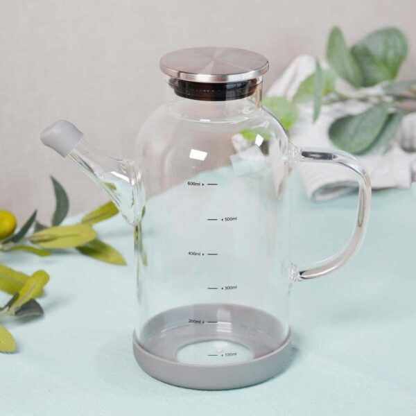Paçi Alisa 600 ml Metal Kapaklı Kare Cam Yağlık