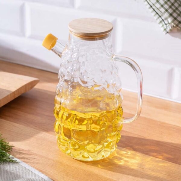 Acar Cam Yağdanlık Ahşap Kapaklı 1000 ml ARY-8129