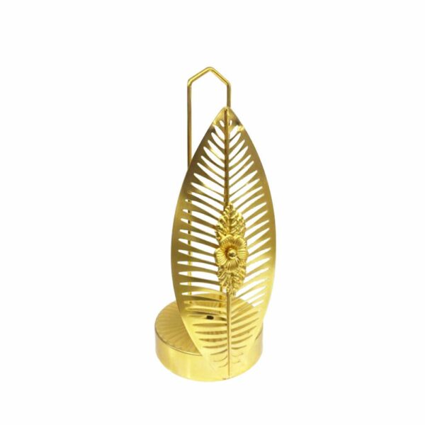 Leila Palmiye Süslü Altın Metal Kağıt Havluluk 29x13 cm BKZ-LH775A