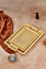Cooker Özel Lüx Paslanmaz Çelik Gold İkili Tepsi Seti