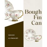 MİEN Bough 6 Kişilik Porselen Türk Kahvesi Fincan Takımı 90 ML