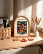 Mien Chessy Masif Ahşap Kemer Çerçeve 20x25 cm - Naturel Ahşap Dekoratif Fotoğraf Çerçevesi
