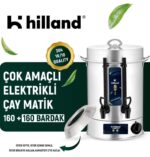 Hilland 160+160 Bardak 304 Kalite Paslanmaz Çelik Elektrikli Çay Otomatı - Görsel 2