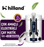 Hilland 120+120 Bardak Kapasiteli 304 Kalite Elektrikli Çay Otomatı - Görsel 2