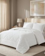 İpekçe Home Ultrasoft Stripe Çift Kişilik Yatak Örtüsü Seti - Beyaz - Görsel 2