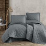 Clasy Tafana V6 Gri Çift Kişilik Kapitoneli Yatak Örtüsü Takımı 260x240 cm - Görsel 2