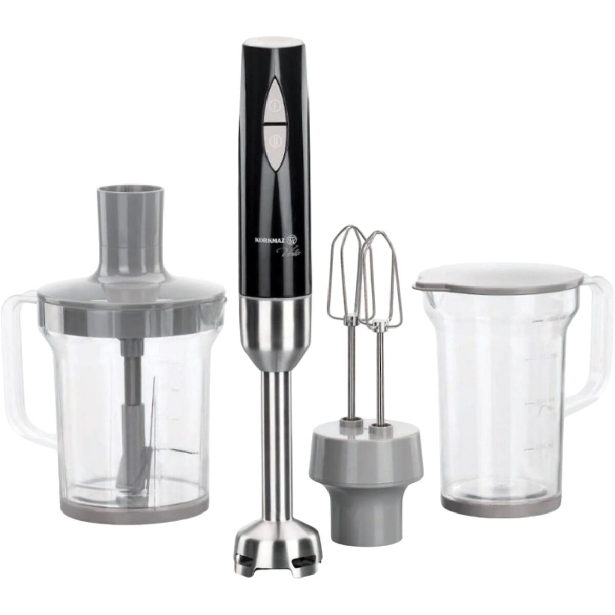 image1-276 KORKMAZ A445 Vertex Mega Blender Seti Inox Siyah - Görsel 1