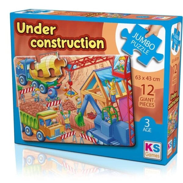 KS Games Under Construction 12 Parça Jumbo Puzzle