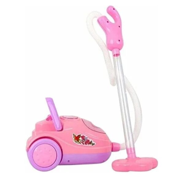 Can Ali Toys Elektrikli Şirin Süpürgem Oyuncak, Işıklı ve Sesli, 19 cm, Pembe