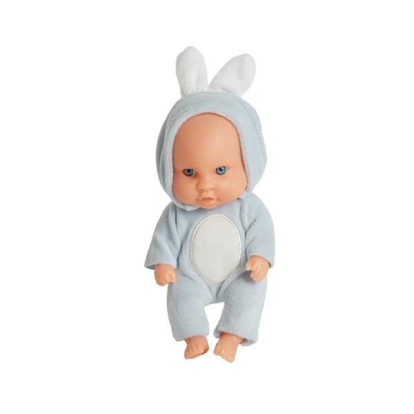 Erpa Kostümlü JR Bebek, 17 cm, Tavşan Figürlü Mavi