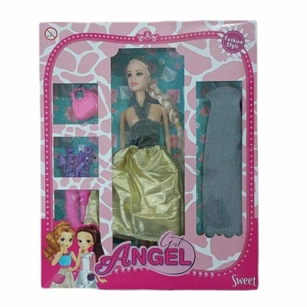 Kembay Angel Fashion Style Abiyeli Bebek ve Aksesuar Seti