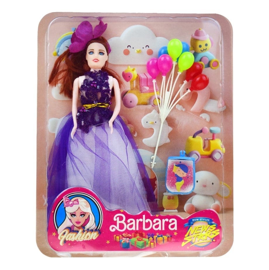 image1-2888 Barbara Fashion Kutulu Elbiseli Oyuncak Bebek Seti - Görsel 1