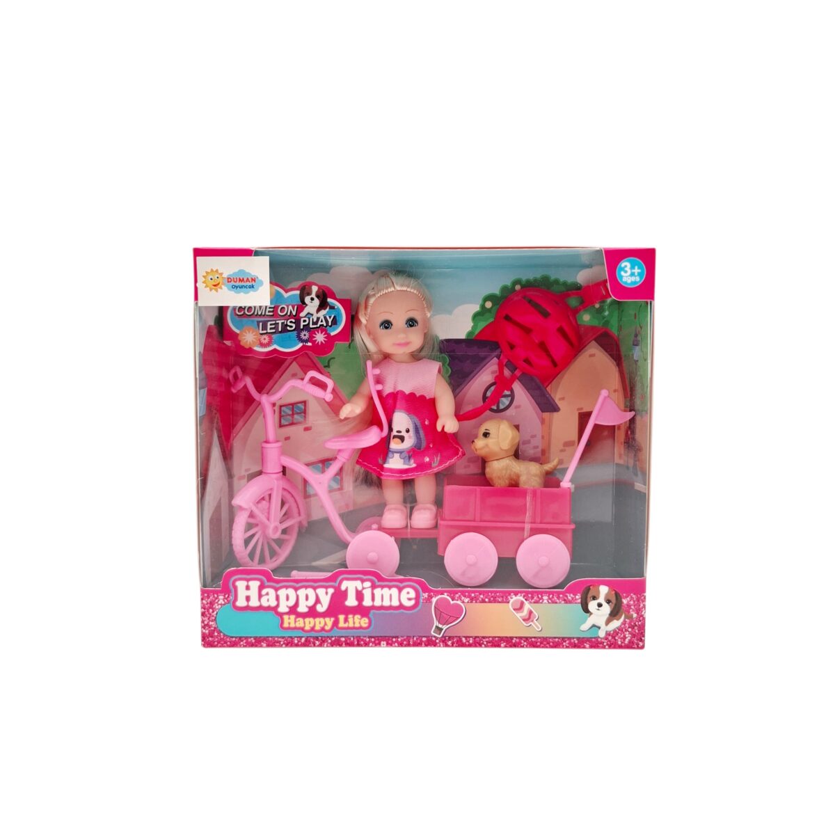 Duman Happy Time Bisikletli Bebek ve Köpek Oyun Seti 12 cm - Görsel 2