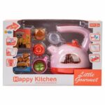Duman Toys Little Gourmet Işıklı, Sesli ve Buharlı Oyuncak Kettle Seti Pembe - Görsel 2