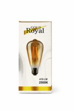 GOLD Royal ST64 4W Rustik LED Ampul 2500K Gün Batımı Işığı E27 - Görsel 2