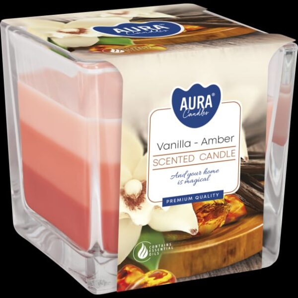 GÖNÜL VANILLA AMBER KOKU KARE BARDAK MUM