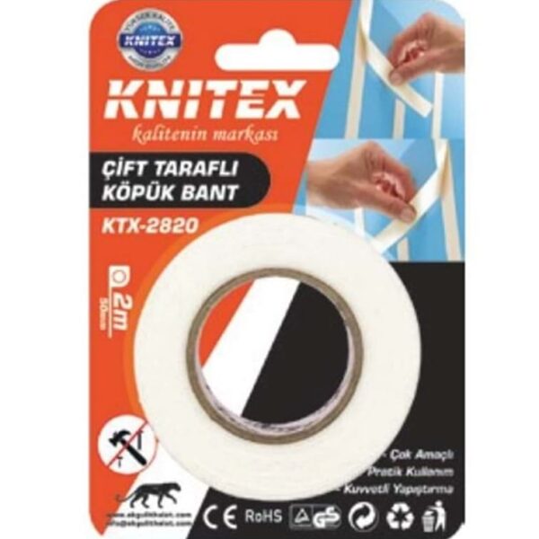 Knıtex Çift Taraflı Köpük Bant 50 mm x 2 m KTX-2820
