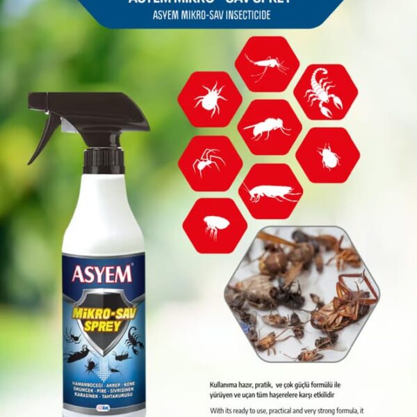 Asyem Mikro-Sav Haşere Öldürücü Sprey 450 ml