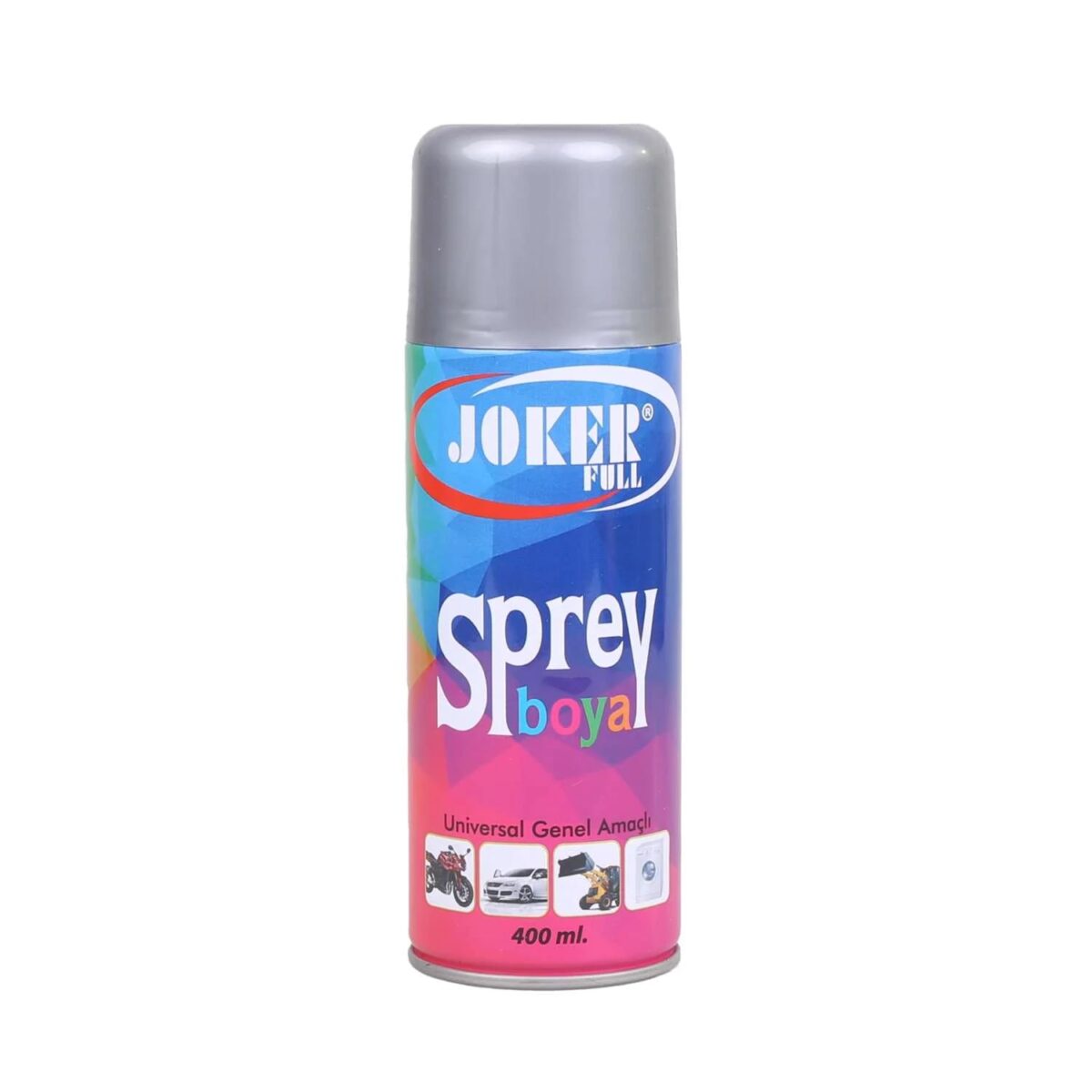 Joker 400 ml Universal Metalik Gri Sprey Boya - Görsel 2