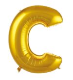 34 inç 76 cm C Harfi Altın Folyo Balon - Görsel 2