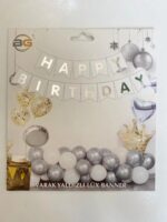 Happy Birthday Varak Yaldızlı Lüx Parti Süsü Banner - Görsel 2