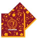 Champion Temalı Sarı Kırmızı Kağıt Peçete 33x33 cm 16'lı - Görsel 2