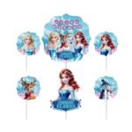 Snowflakes Temalı Çocuk Doğum Günü Pasta Süsü Seti - Görsel 2
