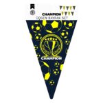 Champion Futbol Temalı Sarı Lacivert Üçgen Flama Seti 240 cm - Görsel 2