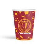 Champion Sarı Kırmızı Tasarımlı 8oz Karton Bardak 8'li - Görsel 2