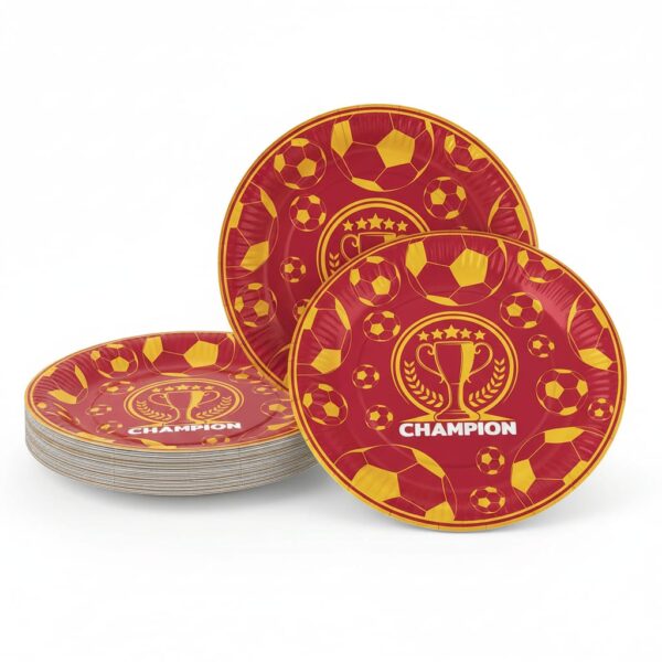 Champion Temalı 23 cm Kağıt Parti Tabağı 8'li