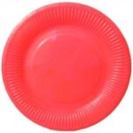 Kırmızı Karton Tabak 23 cm 8'li Paket - Görsel 2