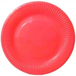 Kırmızı Karton Tabak 23 cm 8'li Paket