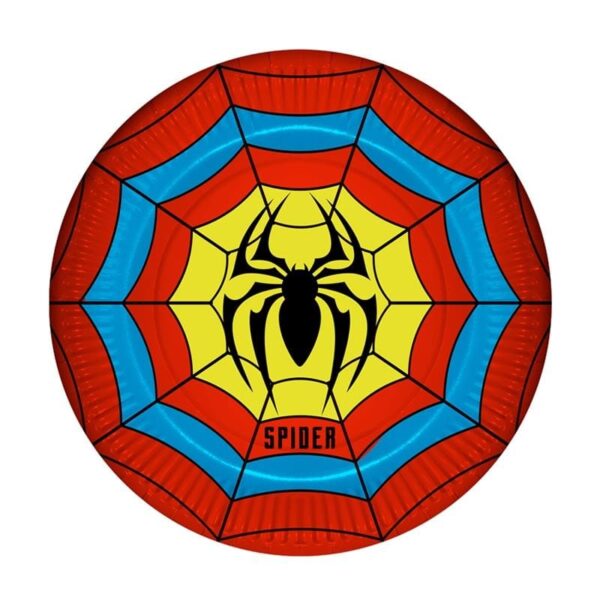 Spider-Man Temalı 23 cm Karton Tabak 8'li Paket