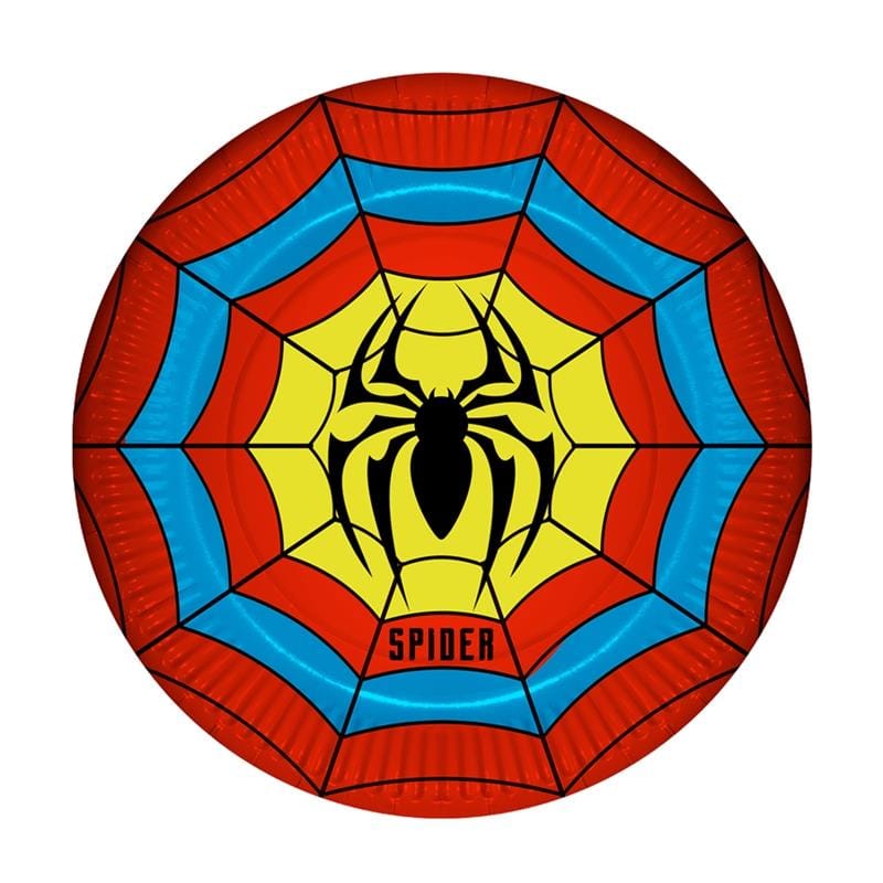 image1-3354 Spider-Man Temalı 23 cm Karton Tabak 8'li Paket - Görsel 1