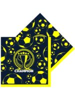 Champion Futbol Temalı 16'lı Peçete 33x33 cm Sarı Lacivert - Görsel 2
