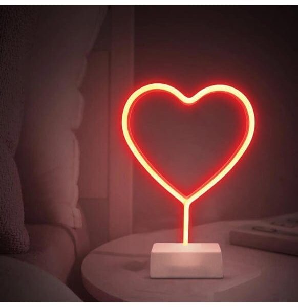 Piranha Dekoratif Neon Kalp Gece Aydınlatması 21115