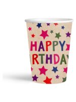 Kraft Stars Happy Birthday Karton Bardak 8oz 8'li - Görsel 2