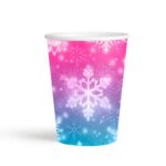 Snowflakes Desenli Karton Bardak 8'li Paket - Görsel 2