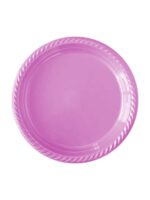 Pembe Tek Kullanımlık Plastik Tabak 22 cm 24'lü - Görsel 2