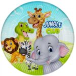 Jungle Club 23 Cm Desenli Kullan At Tabak 8 Adet - Görsel 2