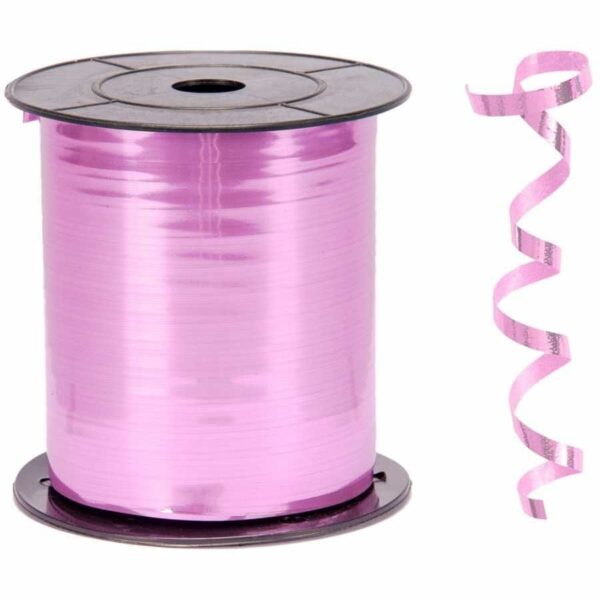 Rafya 8 mm x 200 mt Metalik Bebek Pembe Süsleme Kurdelesi