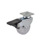 50 mm Frenli Şeffaf Mobilya Tekeri - Görsel 2