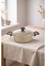 Falez Creamy Granit Tencere 18 cm
