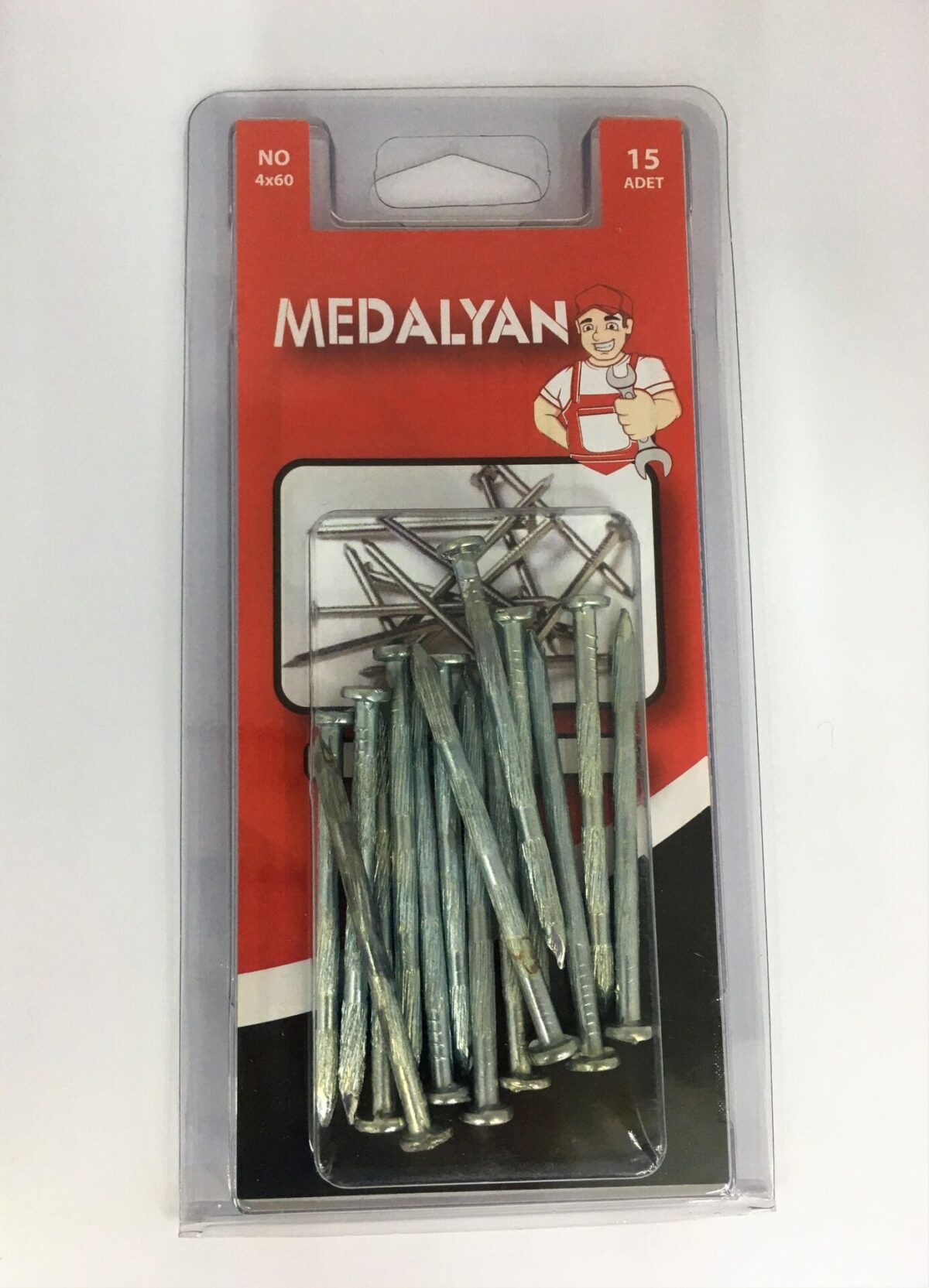 Medalyan 4x60 mm Çelik Çivi 15 Adet - Görsel 2