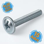 Medalyan 4x30 mm Mobilya Kulp Vidası 15 Adet - Görsel 2