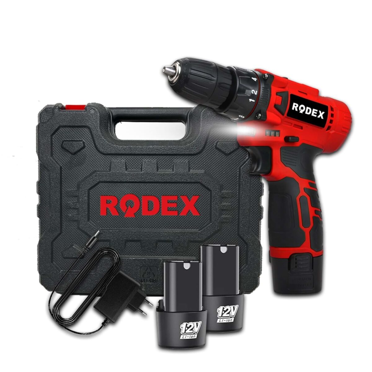 Rodex RDX3322 12V Çift Akülü Şarjlı Matkap Vidalama Seti - Görsel 2